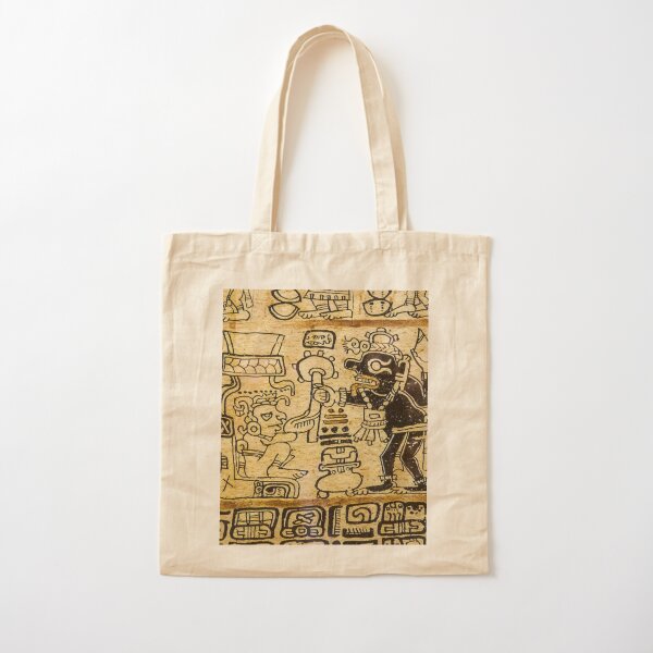 Mayan Art #MayanArt  #Maya #pattern, #art, #text, #old, #design, abstract, paper, symbol, ancient, antique Cotton Tote Bag