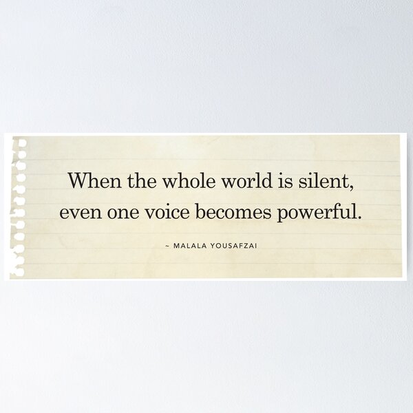 Malala quote Poster