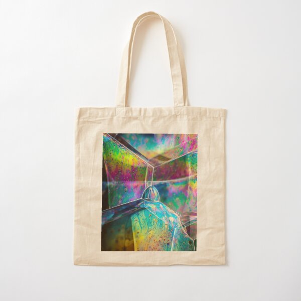 Biological age reversed study, abstract, art, design, creativity, bright, coloring, shape, rainbow Cotton Tote Bag