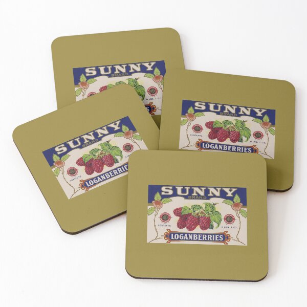 Item preview, Vintage Sunny Loganberries Label Artwork designed and sold by FuzzyHoney.