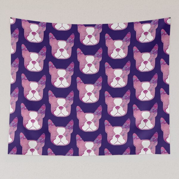 Item preview, Boston Terrier in purple watercolors - Purple Boston sticker designed and sold by smooshfaceutd.