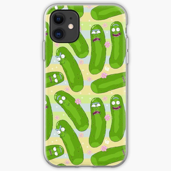 Pickle Rick Pattern iPhone Soft Case