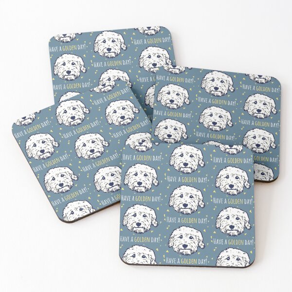 Item preview, Have a Goldendoodle day in blue - Goldendoodle gifts - Goldendoodle mom sticker designed and sold by smooshfaceutd.