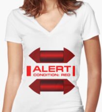 RED ALERT: Star Trek und darüber hinaus Tailliertes T-Shirt mit V-Ausschnitt