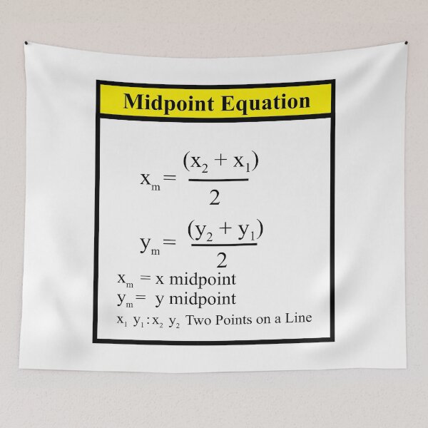 Item preview, The Midpoint Formula: The AlgebraMatrix at Redbubble designed and sold by Mark Stansberry.
