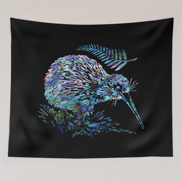 Item preview, NEW ZEALAND: KIWI AND FERN PAUA designed and sold by Madjack Tees Kiwi SuperStore.