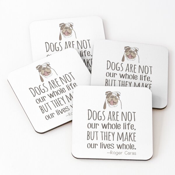 Item preview, Dog quote - dogs make our lives whole - with Bulldog - dog love - English Bulldog gift designed and sold by smooshfaceutd.