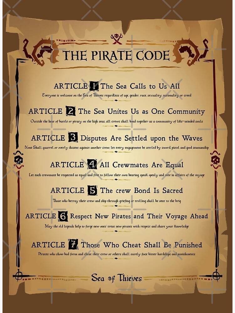 The Pirates Code Poster Greeting Card By Apexartz Redbubble - roblox music codes pirate