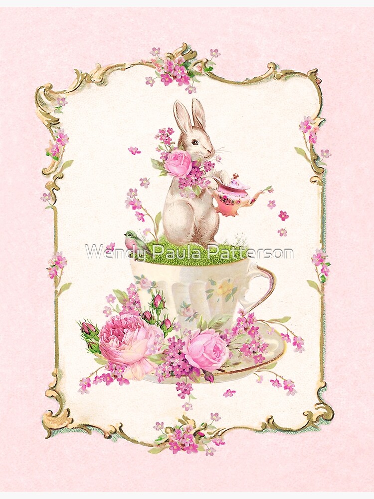 Disover Bunny Rabbit Tea Party Premium Matte Vertical Poster