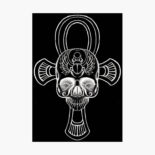 Item preview, Ankh Skull designed and sold by ShayneoftheDead.