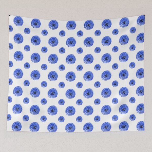 Item preview, Hand Drawn Blue Floral Pattern designed and sold by CalicoFlair.
