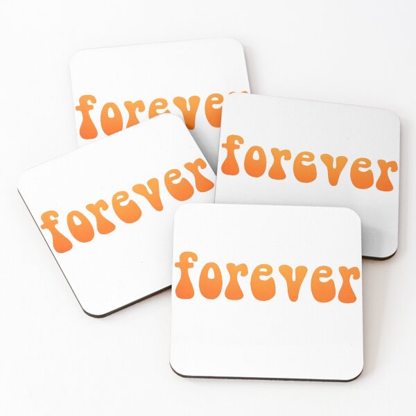Item preview, forever orange watercolor brush lettering designed and sold by Fashionmonger.