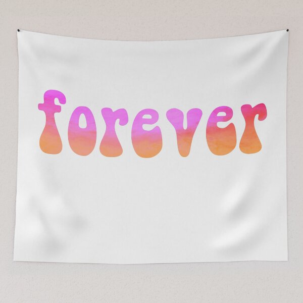 Item preview, forever pink watercolor brush lettering designed and sold by Fashionmonger.