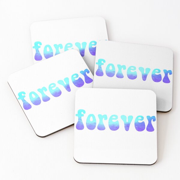 Item preview, forever blue watercolor brush lettering designed and sold by Fashionmonger.