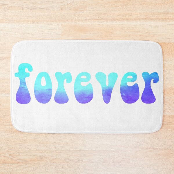 Item preview, forever blue watercolor brush lettering designed and sold by Fashionmonger.