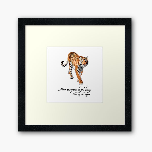Tiger - Shakespeare Quote - Laudea Martin Framed Art Print