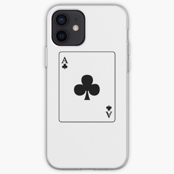 Playing Card Ace Of Clubs iPhone Soft Case