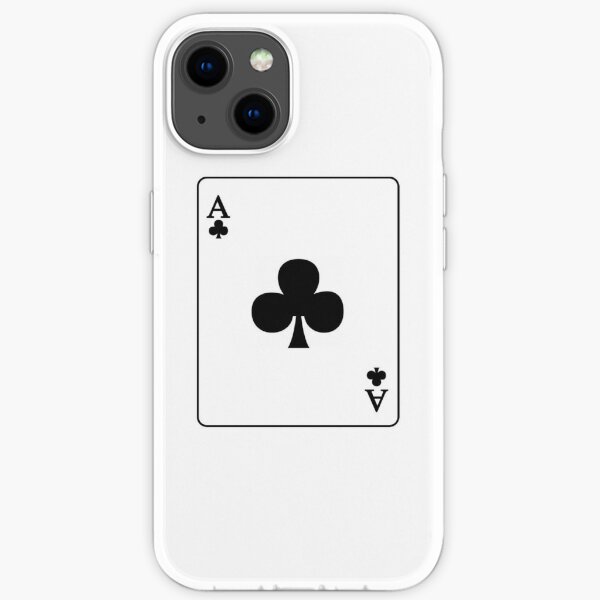 Playing Card Ace Of Clubs iPhone Soft Case