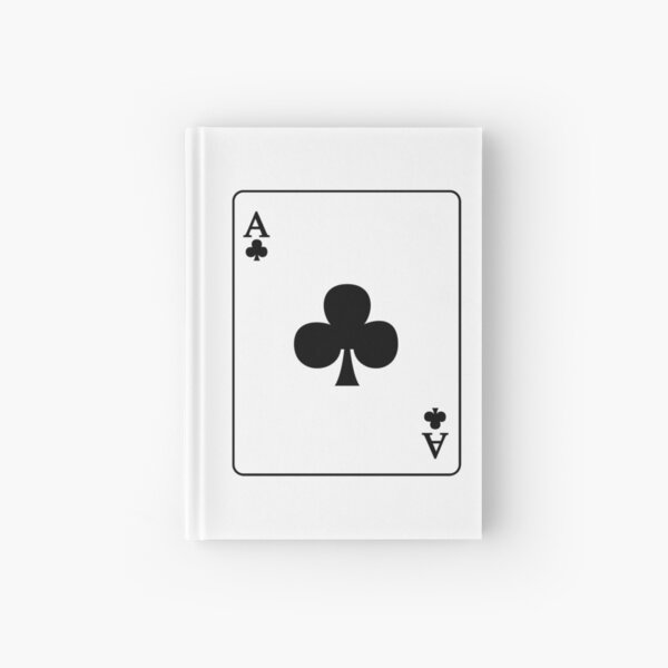 Playing Card Ace Of Clubs Hardcover Journal