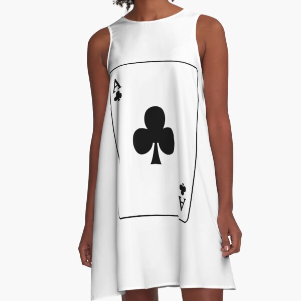 Playing Card Ace Of Clubs A-Line Dress