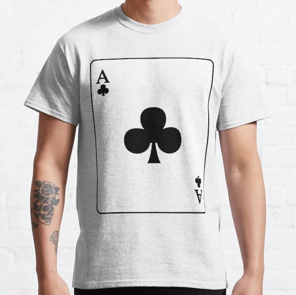 Playing Card Ace Of Clubs Classic T-Shirt
