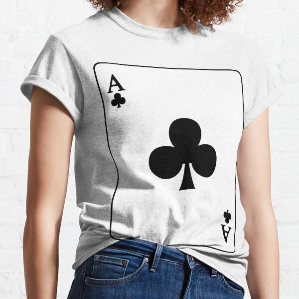 Playing Card Ace Of Clubs Classic T-Shirt