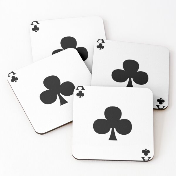 Playing Card Ace Of Clubs Coasters (Set of 4)