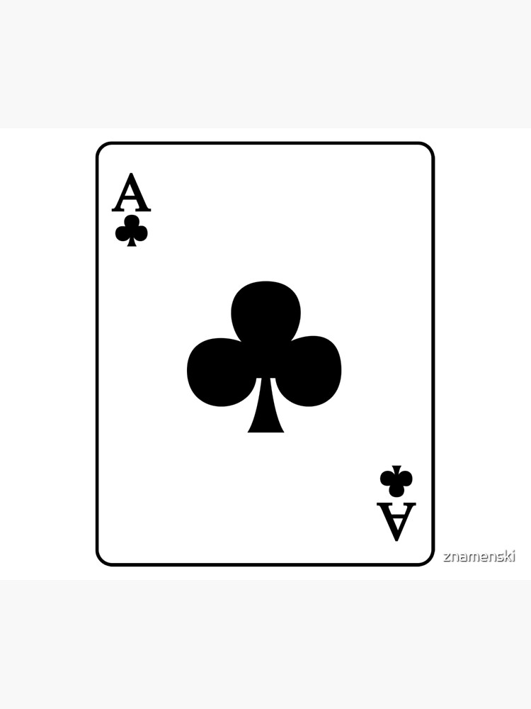 Playing Card Ace Of Clubs by znamenski