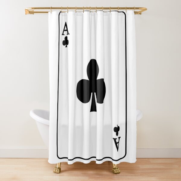 Playing Card Ace Of Clubs Shower Curtain