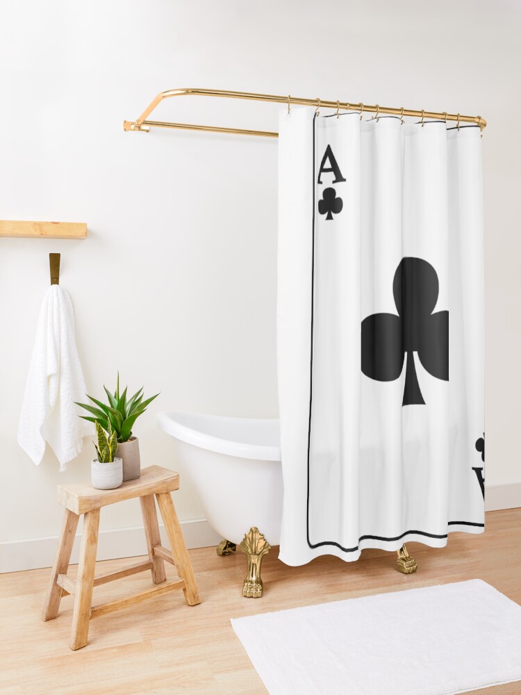 Alternate view of Playing Card Ace Of Clubs Shower Curtain