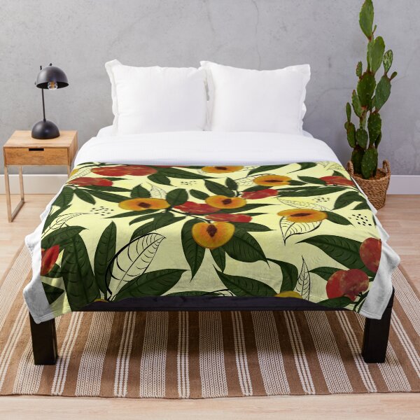 Item preview, Retro Brown Orange Red green Cherry Fruit and flower designed and sold by DSDROSE.