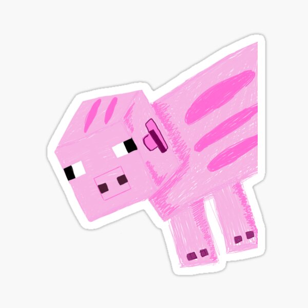 Minecraft Pig Stickers Redbubble