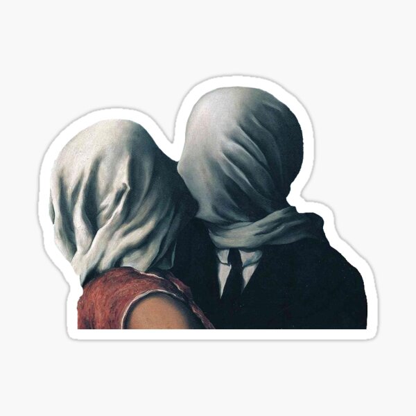Magritte's "The Lovers II" Sticker
