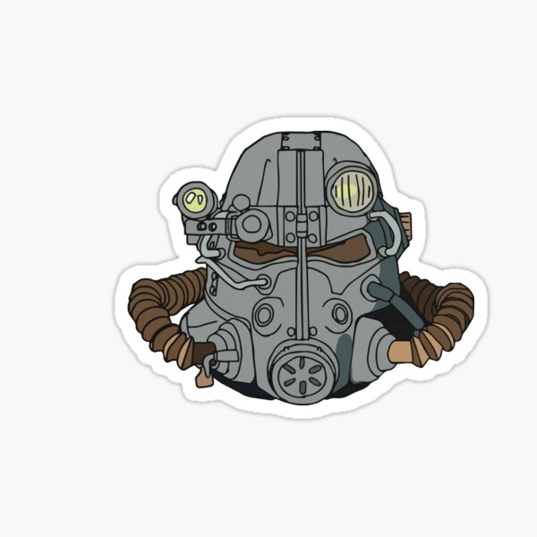 T 45 Powerarmor Helmet Sticker For Sale By Scorcher1015 Redbubble