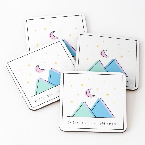 Item preview, Pastel Mountains - Let's Sit in Silence designed and sold by MaplewoodMerch.