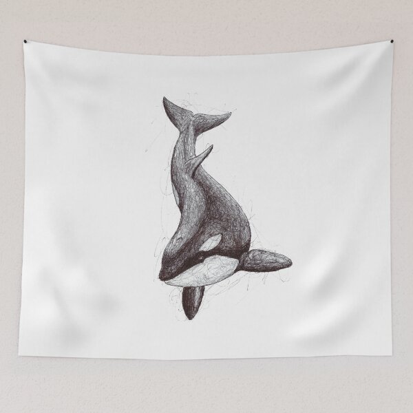 Item preview, Killer Whale Scribble Drawing designed and sold by ArtyOrca.