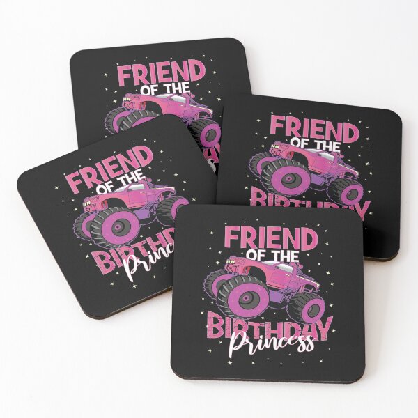 Item preview, Friend Of The Birthday Princess Monster Truck Girls Party graphic designed and sold by Grabitees.