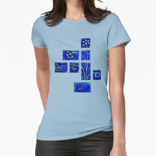 Item preview, Tshirt - Abstract Blue Floral designed and sold by MelDavies.