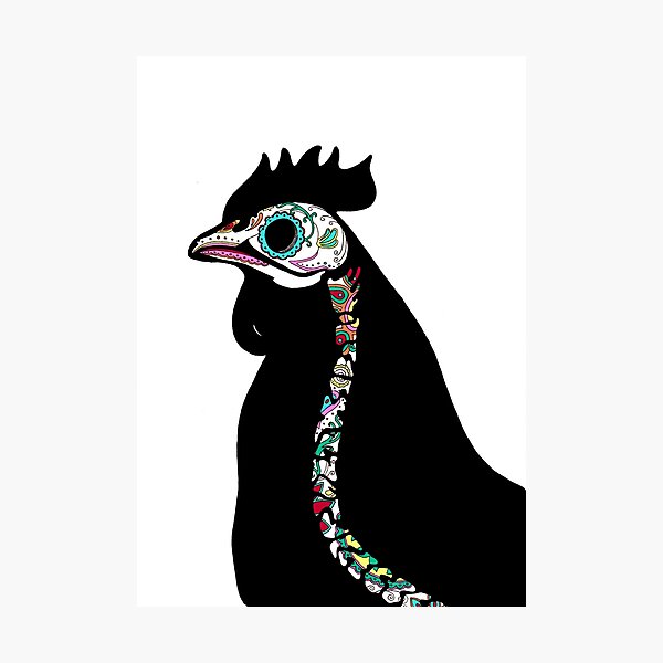 Vista previa del artículo con la obra «Esqueleto de pollo», diseñado y vendido por MariaDiaz.