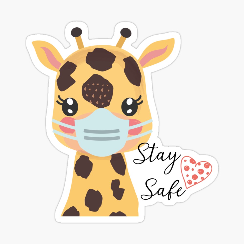 Download Watercolor Baby Giraffe Face Mask Poster By Royal7arts Redbubble