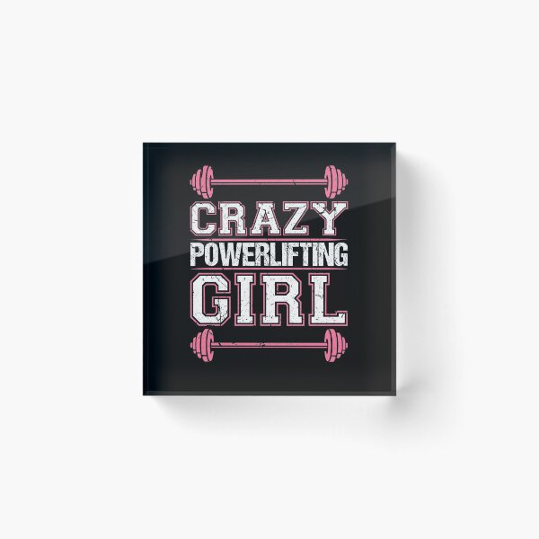 Item preview, Crazy Powerlifting Girl Weightlifter Bodybuilder Strong Woman designed and sold by Sinful Charm.