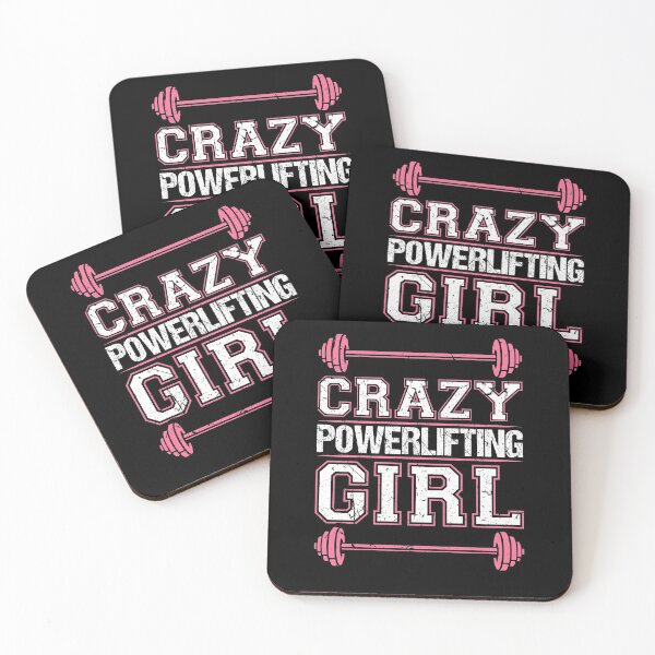 Item preview, Crazy Powerlifting Girl Weightlifter Bodybuilder Strong Woman designed and sold by Sinful Charm.