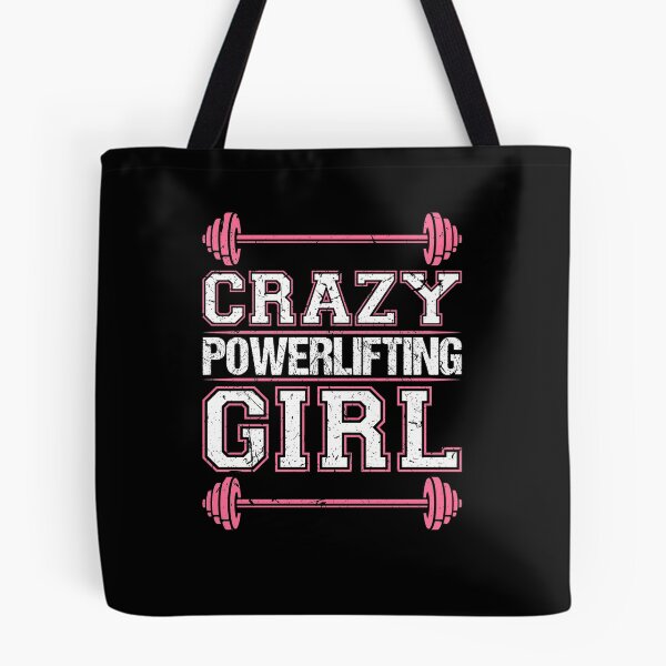 Item preview, Crazy Powerlifting Girl Weightlifter Bodybuilder Strong Woman designed and sold by Sinful Charm.