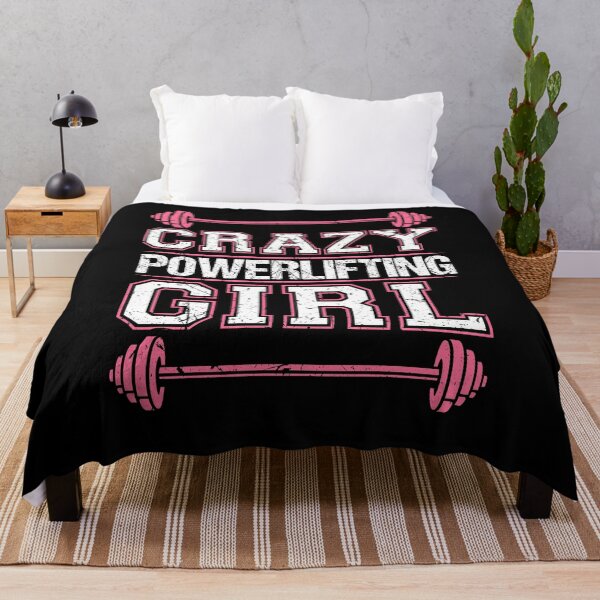 Item preview, Crazy Powerlifting Girl Weightlifter Bodybuilder Strong Woman designed and sold by Sinful Charm.