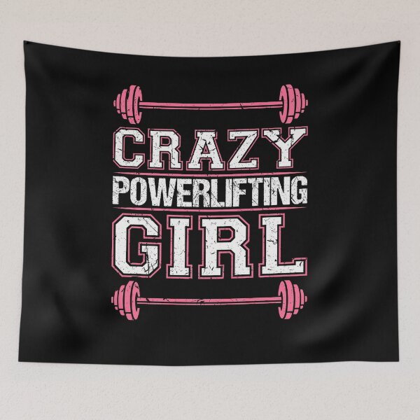 Item preview, Crazy Powerlifting Girl Weightlifter Bodybuilder Strong Woman designed and sold by Sinful Charm.