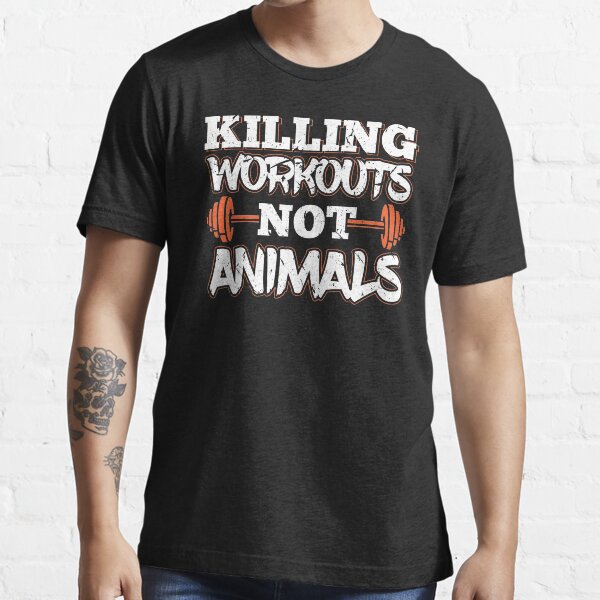 Item preview, Kill Workouts Not Animals Vegan Bodybuilder designed and sold by Sinful Charm.