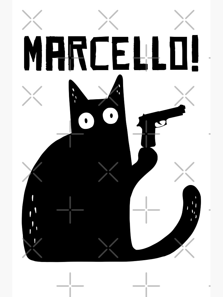 Carte De Vœux Chat Drole Meowrio Le Chat Italien Mamma Mia Meme Marcello Par Liveforever Redbubble