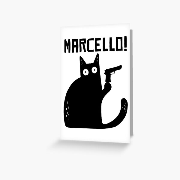 Carte De Vœux Chat Drole Meowrio Le Chat Italien Mamma Mia Par Liveforever Redbubble