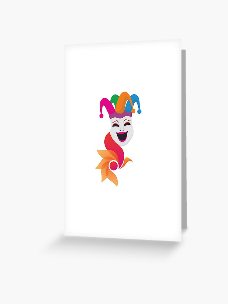 Carte De Vœux Un Joker Est Un Peu Idiot Mais Colore Mettons Un Sourire Sur Ce Visage Par Bubli Redbubble