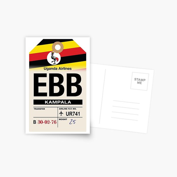 Item preview, Kampala (EBB) Uganda Airline Luggage Tag designed and sold by travelwitheric.